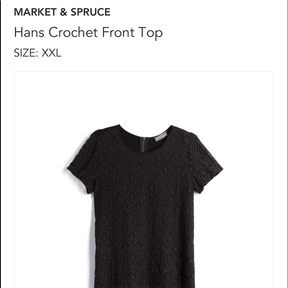 Black lace detailed blouse